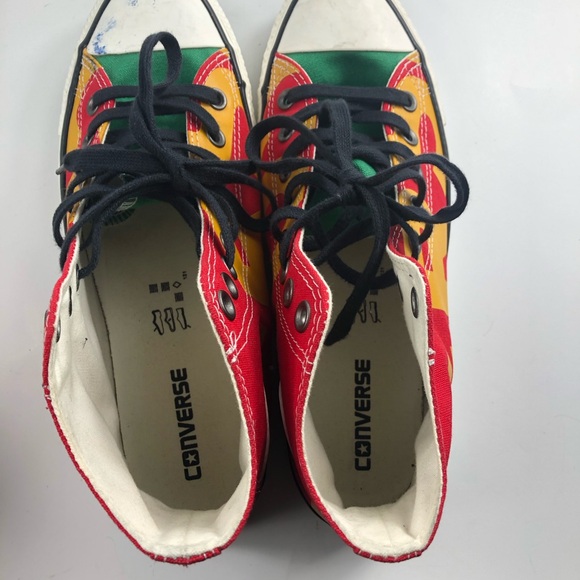 Converse Chuck Taylor All Star Print High Wordmark Shoes MENS 9/WOMENS 11 - Picture 8 of 10